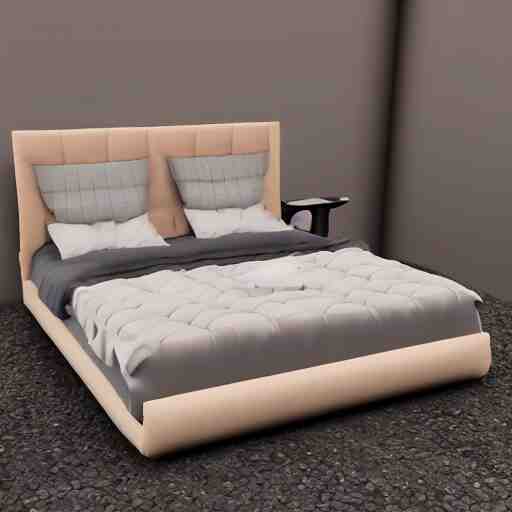 cute cozy bed. 3 d. 8 k. 4 k. uhd. miniature digital asset. symmetrical. 