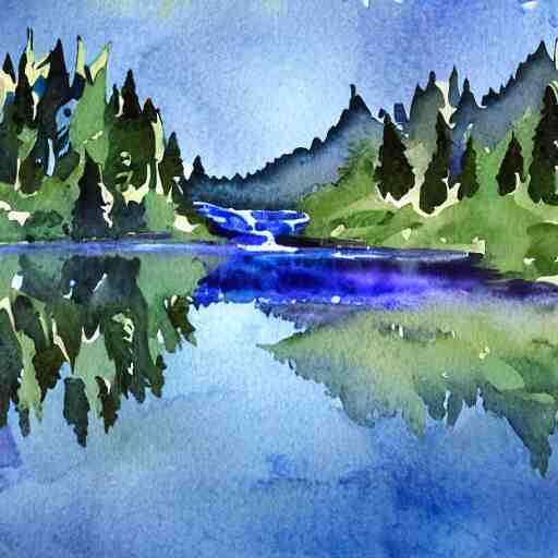 water color of a national park 