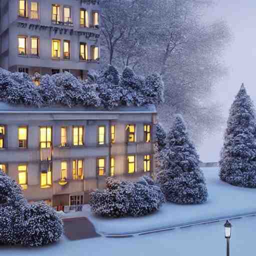 a snow globe with a soviet apartment building in it, a computer rendering by leandro erlich, trending on cgsociety, retrofuturism, tesseract, isometric, physically based rendering 