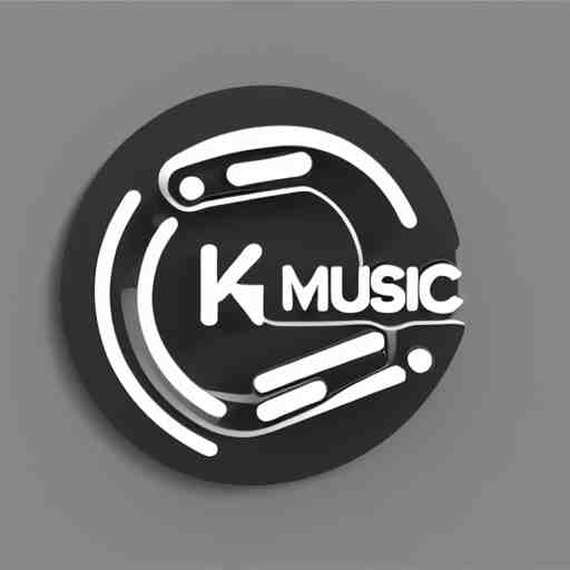 a logo for a music producer by viktor kadic, digital 3 d, black background, trending on artstation 