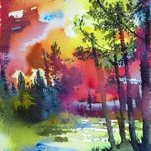 landscape watercolor prints 