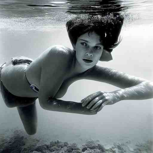 underwater photography full portrait of a young beautiful woman swimming by terry o'neill 