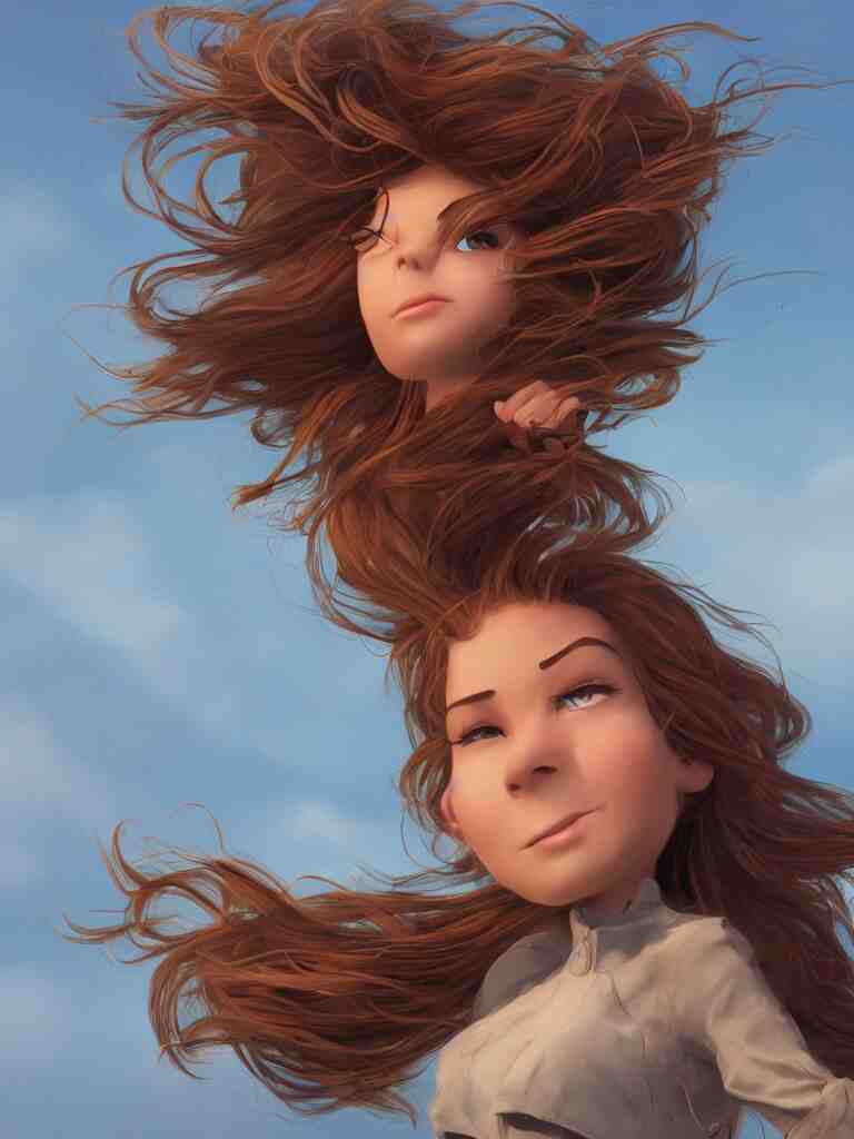 wind blown hair by disney concept artists, blunt borders, rule of thirds 