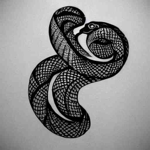 tattoo design, stencil, tattoo stencil, traditional, a snake surrounded by flowers