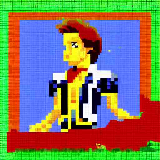 pixel art 8 bit guybrush threepwood, trending on artstation 