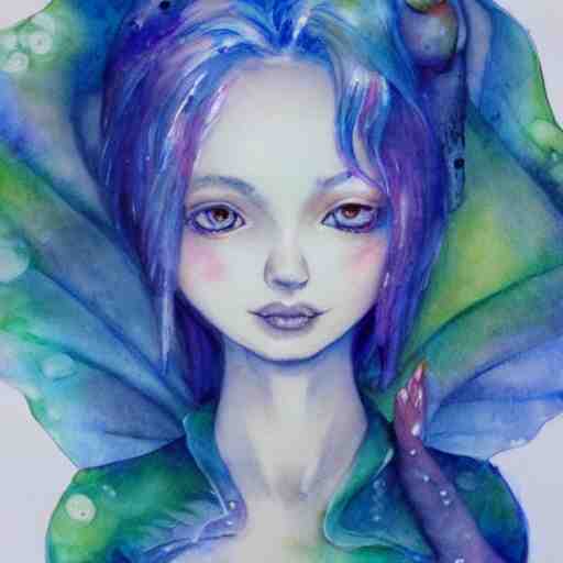 water color on paper, ethereal pixie, highly detailed, artstation, masterpiece, award - winning, 