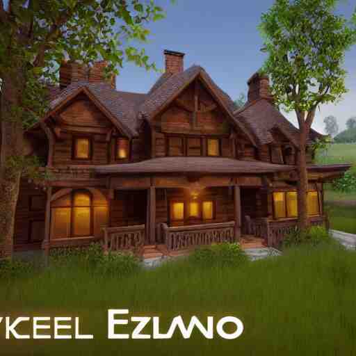 Peaceful wooden mansion, zillow, unreal engine 5 tech demo