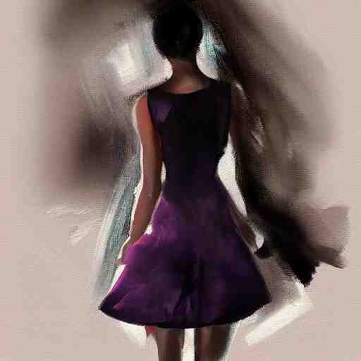 a girl wearing a stylish dress, digital painting, smooth, hd, by tran ross, ambient lighting, details 