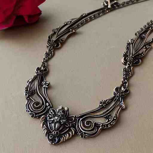 fine beautiful rococo artnouveau necklace 