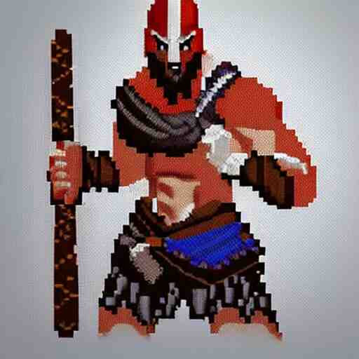 pixel art of kratos