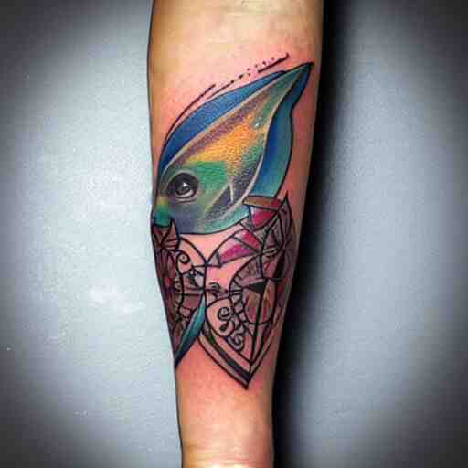 tattoo of zelda windfish tribal realistic 