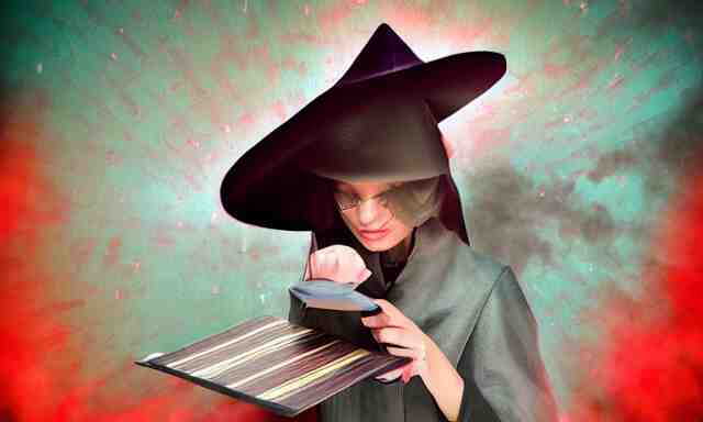 witch doing a card trick, cardistry, cards, fantasy, digital art, soft lighting, wide shot, 8 k 