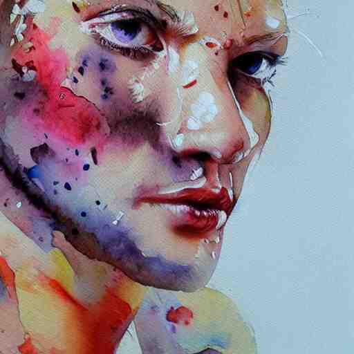 watercolor art on paper,, highly detailed, artstation, masterpiece, award - winning 