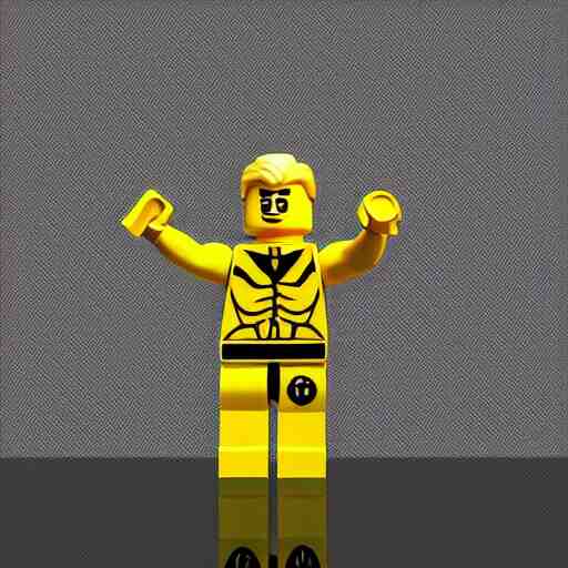 an extremely buff lego man art 4 k deviantart artstation dynamic pose 