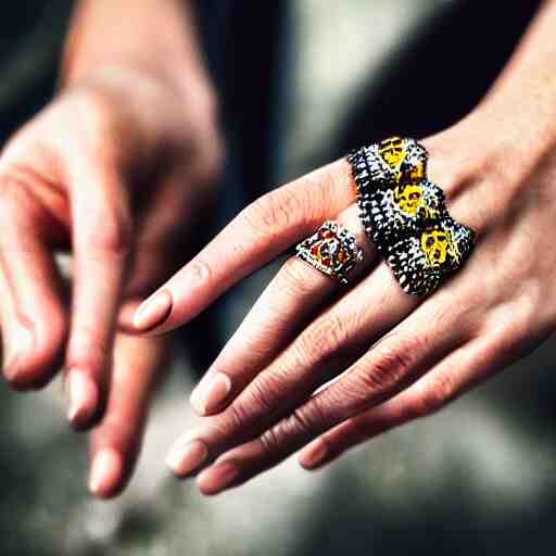 Photo of a hand Jewellery model, bold, self confidence, cinematic,HDR,focus,