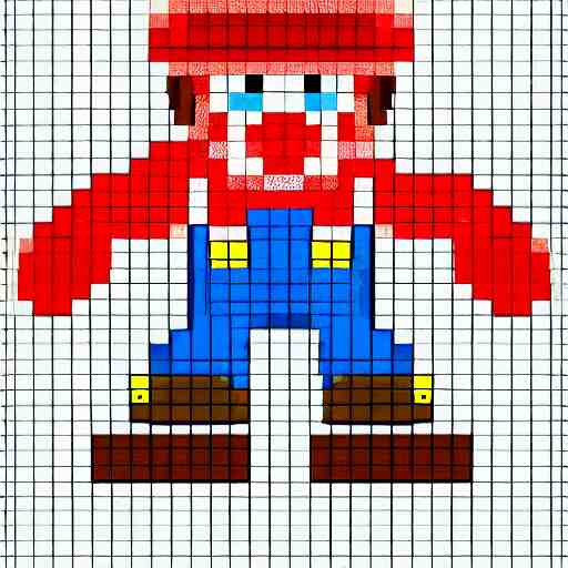 mario , pixel art