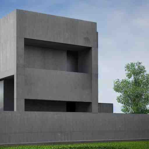 brutalist minimalist mansion exterior design high quality highly detailed 8 k 