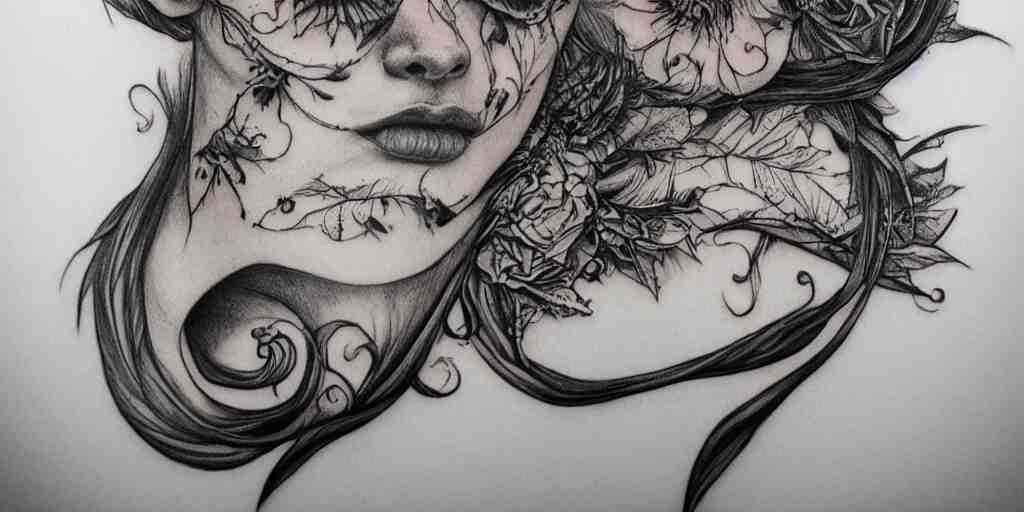 realistic tattoo designs drawn on paper, dark, golden, delicate, hyper realism, tim burton, ink, ultra realistic, 8 k 