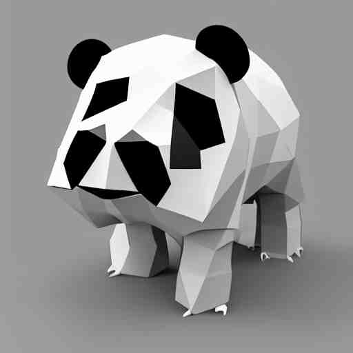 low polygon panda 3d n- 9
