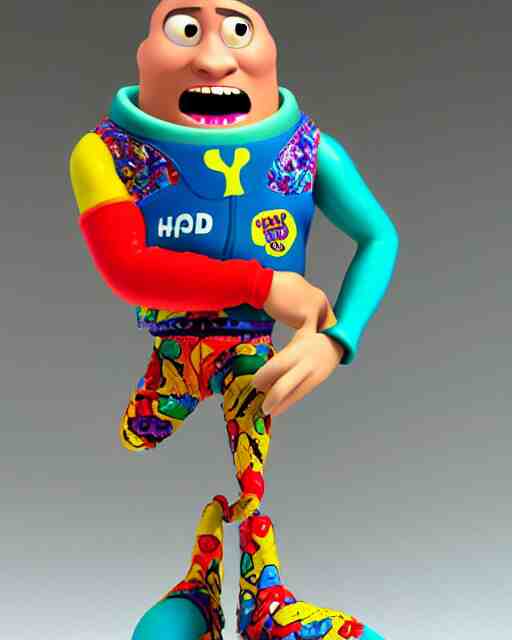 Howard Moon as a Pixar figurine, vibrant, hyperrealistic, Maximalism, mystical, ornate, Intricate