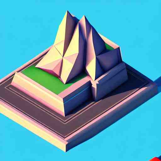 isometric 3 d canon, low poly, soft render, handpaint texture, blender, 3 dcoat 