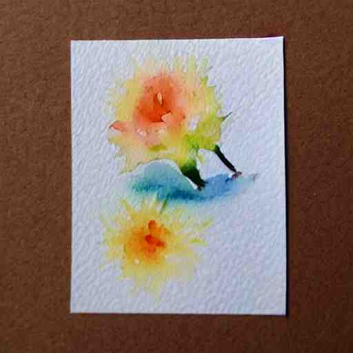 tiny warm watercolor prints 