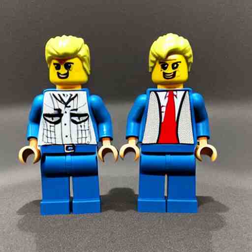 lego minifig of donald trump looking angry 