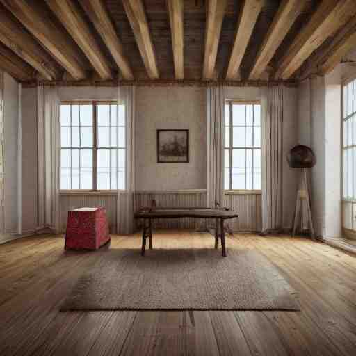 1 9 2 0 farmhouse interior design style, hyper realistic, octane render, 