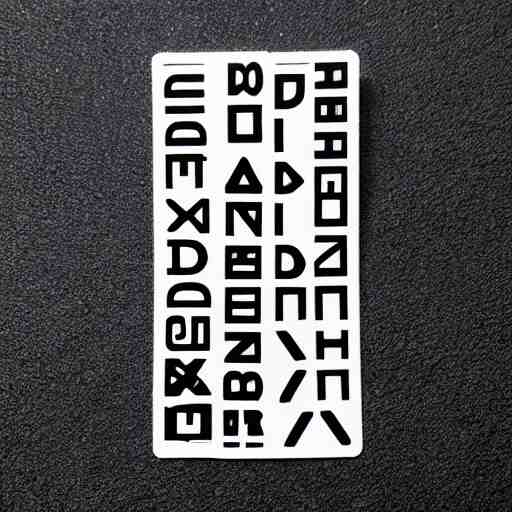 black on white graphic design stickers in style of david rudnick, eric hu, acid, y 2 k 