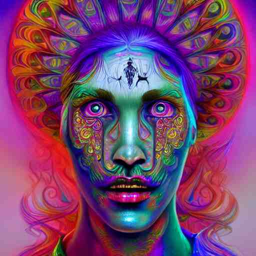 an extremely psychedelic portrait of a ghost, surreal, lsd, face, detailed, intricate, elegant, lithe, highly detailed, digital painting, artstation, concept art, smooth, sharp focus, illustration, art 