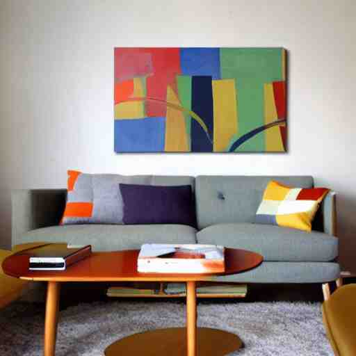 mid century painting modern design 