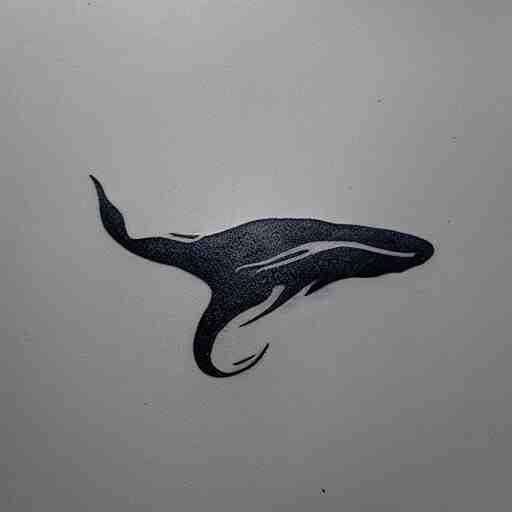 concept tattoo design, stencil, whale, magestic 