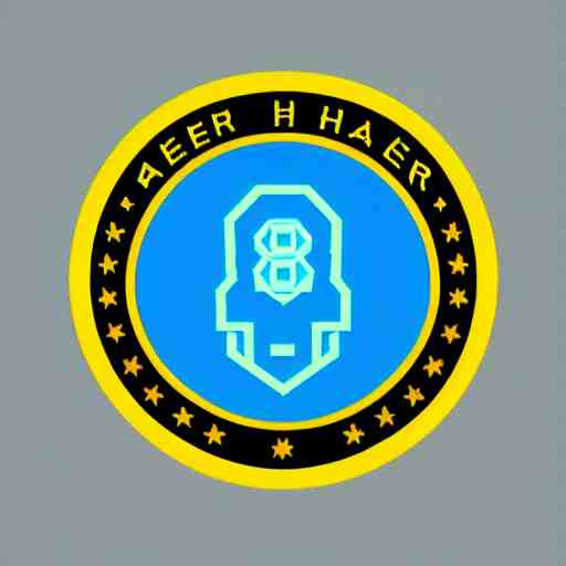 a concept art of a hacker group cloth emblem patch with the brain logo on it, circle shape, cyan color scheme, vector graphics, high quality, illustration, icon, hyperrealism, octane render, commission art 