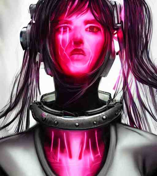 detailed realistic female character cyberpunk wearing thick steel collar around neck, realistic, art, beautiful, 4K, collar, choker, collar around neck, punk, artstation, detailed, female, woman, choker, cyberpunk, neon, punk, collar, choker, collar around neck, thick collar, tight around neck, punk, choker, neon, neon, cyberpunk, technological