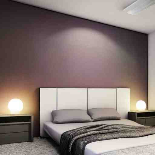 govee led strip lighting in bedroom, scene, colourful, 8 k, unreal engine, realistic, house and home, 