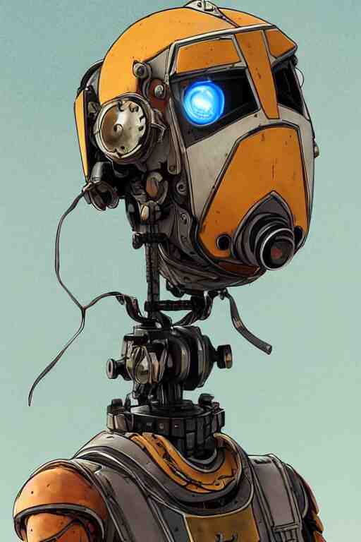 
robot ninja mask helmet bot borderland that looks like it is from Borderlands and by Feng Zhu and Loish and Laurie Greasley, Victo Ngai, Andreas Rocha, John Harris 
