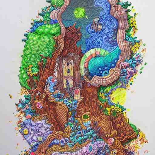  Colored pencil art on paper, Terraria, hyper detailed, artstation, MasterPiece, Award-Winning, Caran d'Ache Luminance