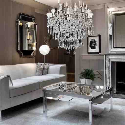 a chrome living room 