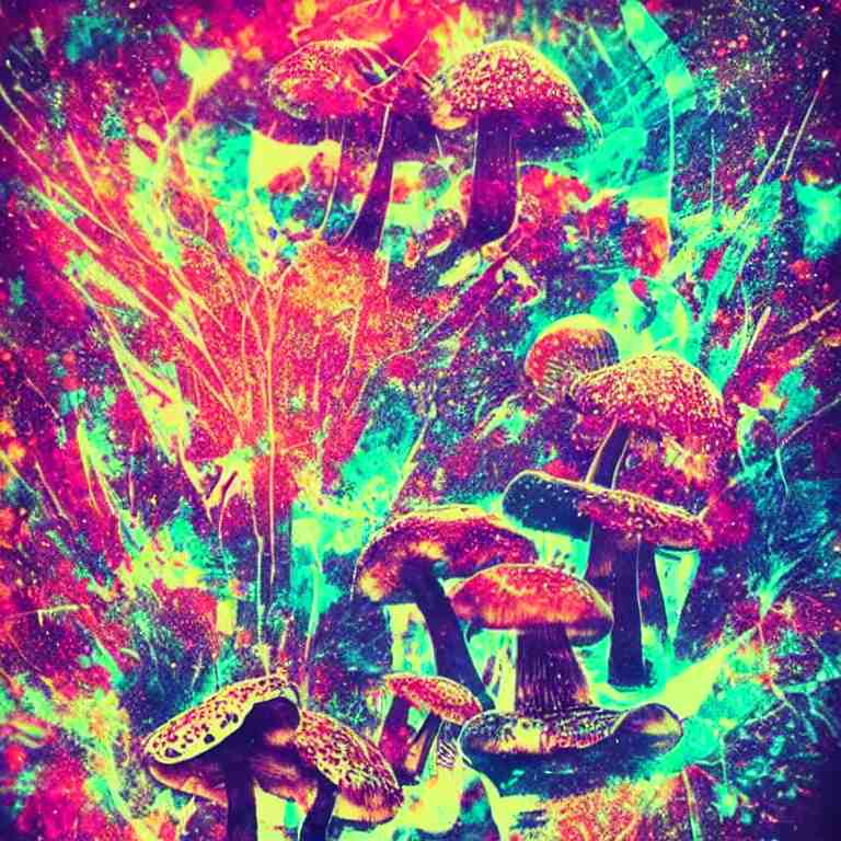 double exposure of dally life, symbols of live, explosion, cyber mushroom city, love is the most relevant theme, love is infinity, love is begin of all, 8 k resolution, artistic mode, artistic, trending on instagram, long exposure, love art, serious, fantasy and dreams vibes, mushrooms style and macro style, colorful picture 