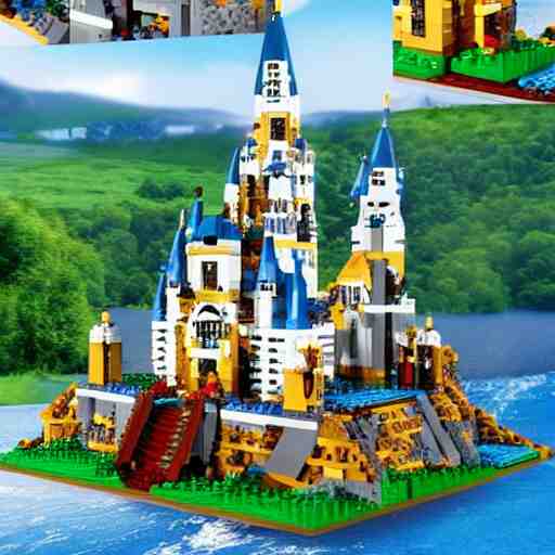 LEGO castle, celestia, eden, river, fantasy artwork, award winning, very very very very very very very beautiful scenery, artstation