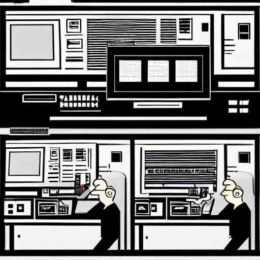 A giant computer with a 404 error code, by Emiliano Ponzi, by Chris Ware, neogeo, criterion collection, 2d game art