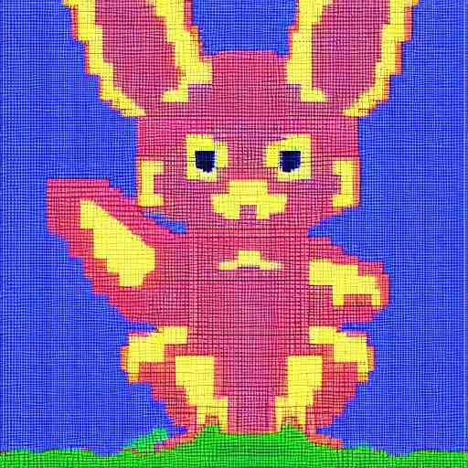 thunder bunnies, pixel art