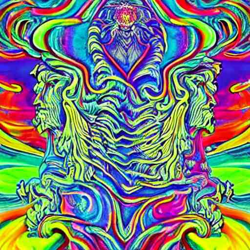 greek gods, dmt, acid, psychedelics, vibrant colours, trippy 