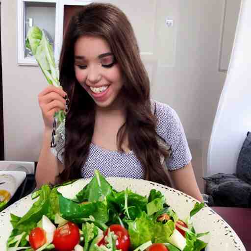 pokimane eating salad, livestream recording 