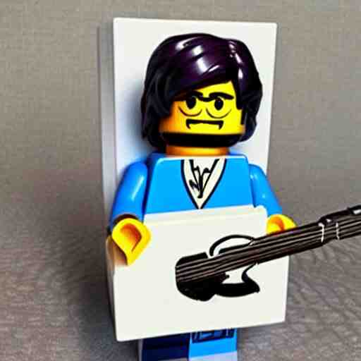 a lego John Lennon with box