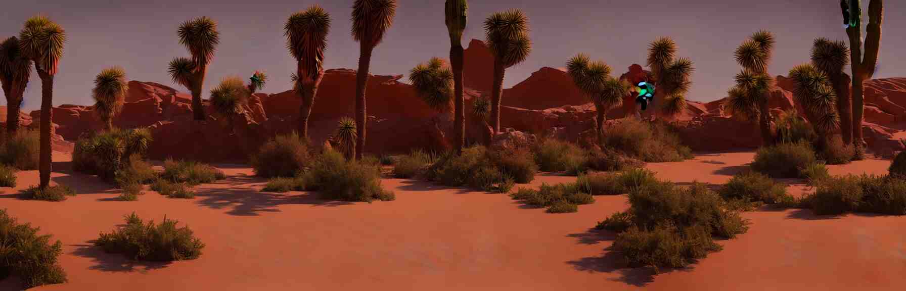 a desert oasis; very detailed, by Federico Pelat, Caravaggio; artstation, unreal engine 5