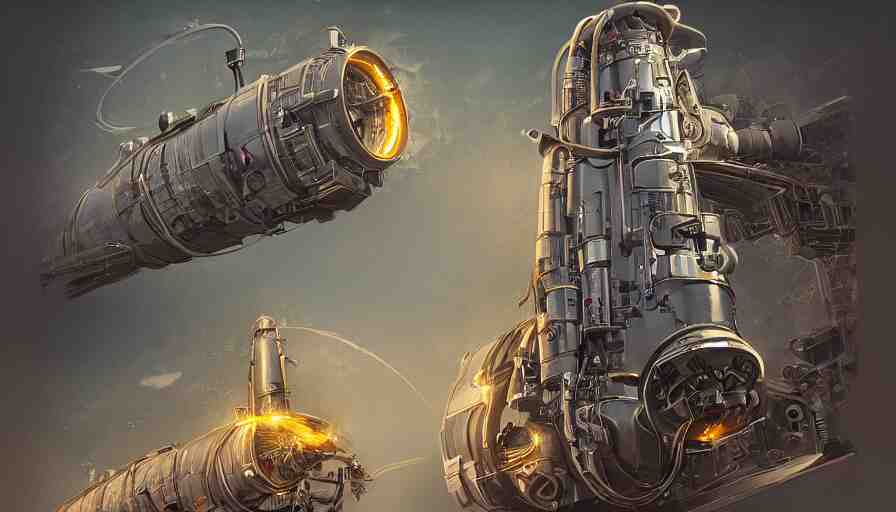 visual storytelling, concept art of rocket engines by jama jurabaev, extremely detailed, trending on artstation, high quality, brush stroke 