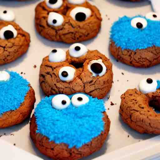 cookie monster donuts 