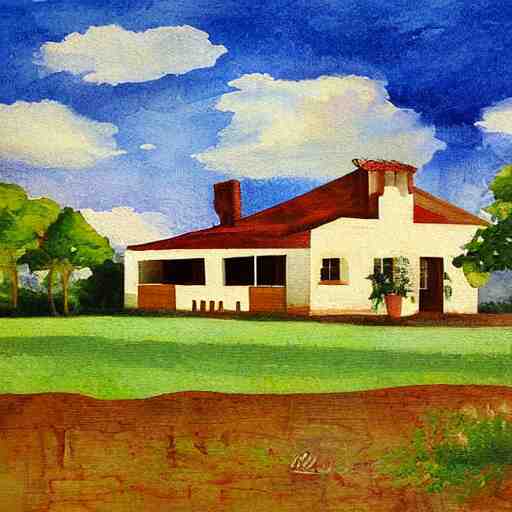 country house painting by molina campos 