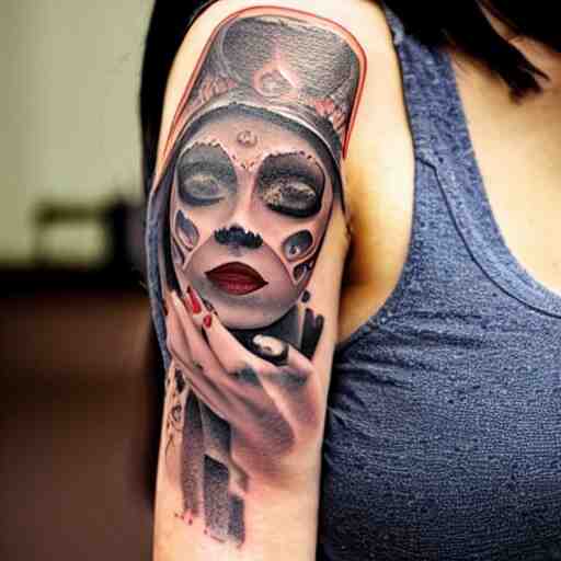 devil tattoos on girls, 8 k photos, 